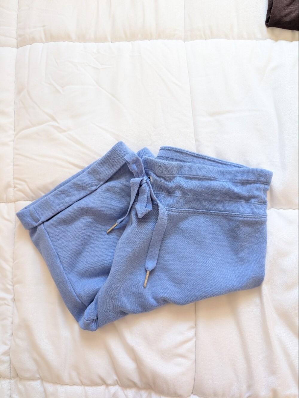 Calvin Klein Performance Size Medium Terrycloth Drawstring Shorts - Light Blue - Picture 14 of 15